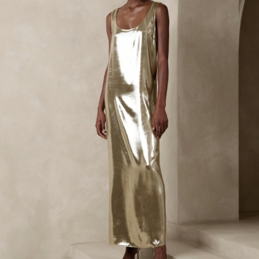 Maxime Metallic Maxi Dress
